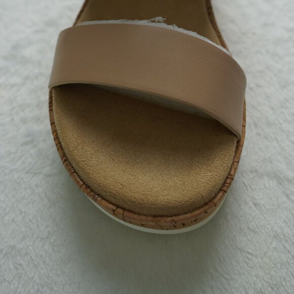 Volatile Jules Slide Sandals Tan Multi Size 8 Braided Platform Cork Wedge - Picture 7 of 7